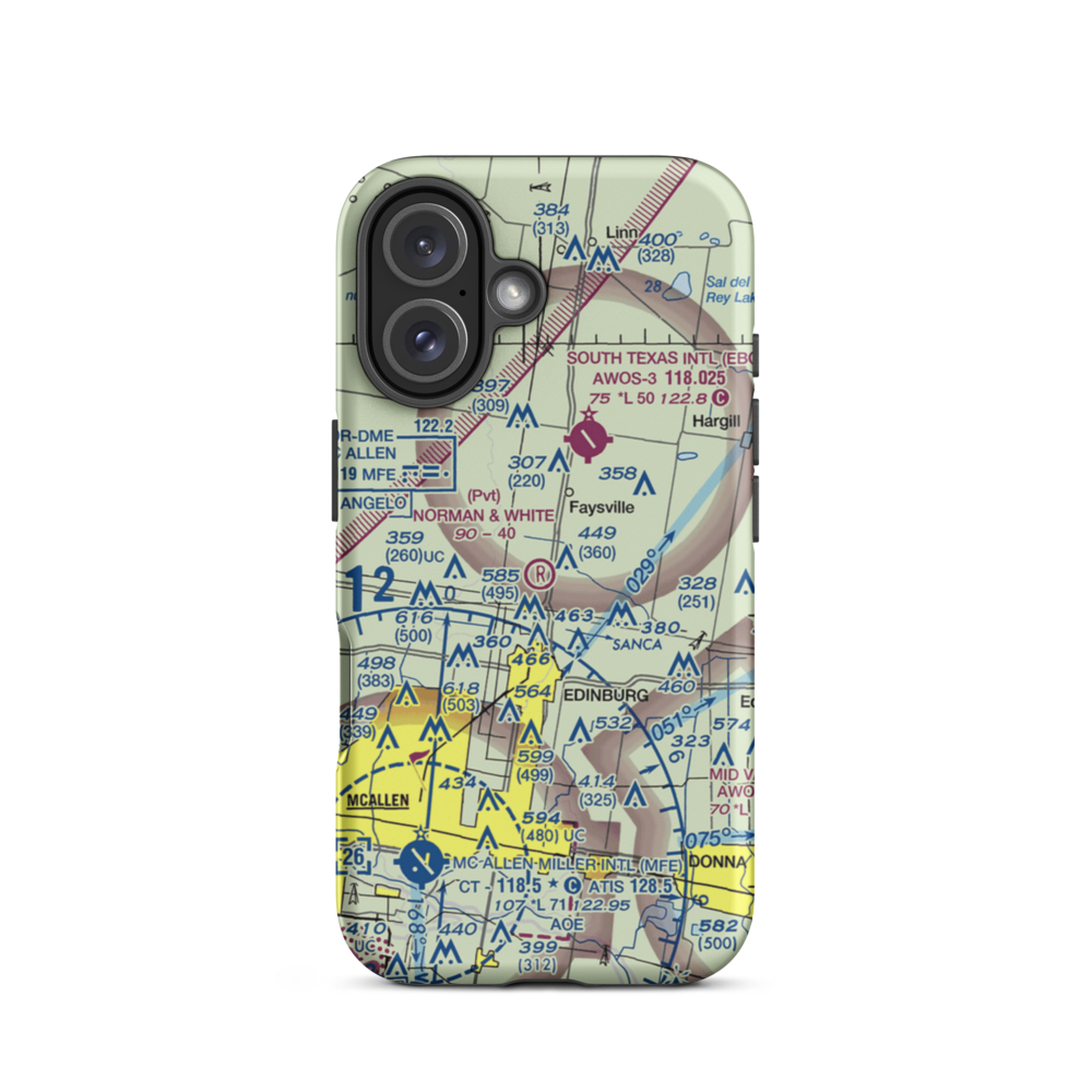 Norman & White Airport (6TE1) VFR Sectional  Tough iPhone Case iPhone 16 model shown