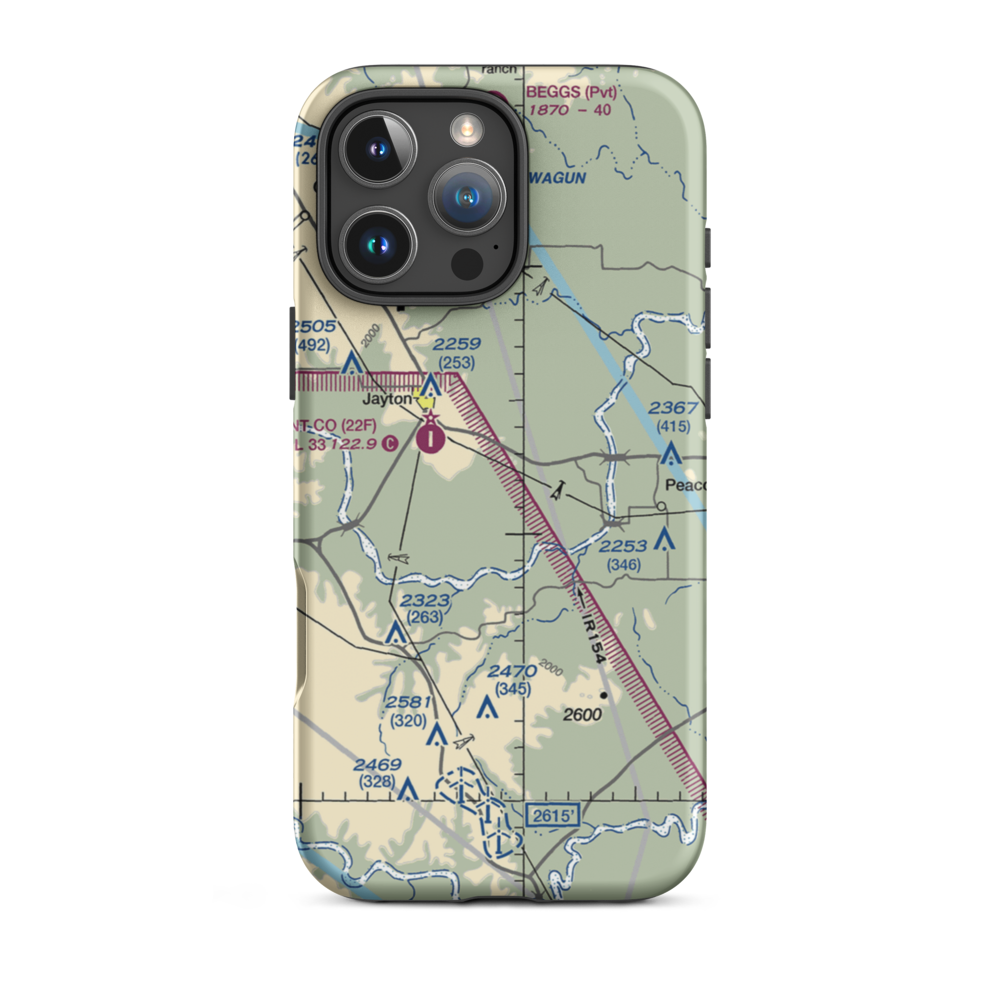 Norris Field (TS62) VFR Sectional  Tough iPhone Case iPhone 16 Pro Max model shown