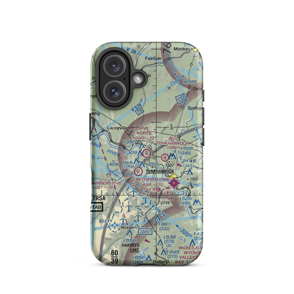 Nort's Resort Airport (01PS) VFR Sectional  Tough iPhone Case iPhone 16 model shown