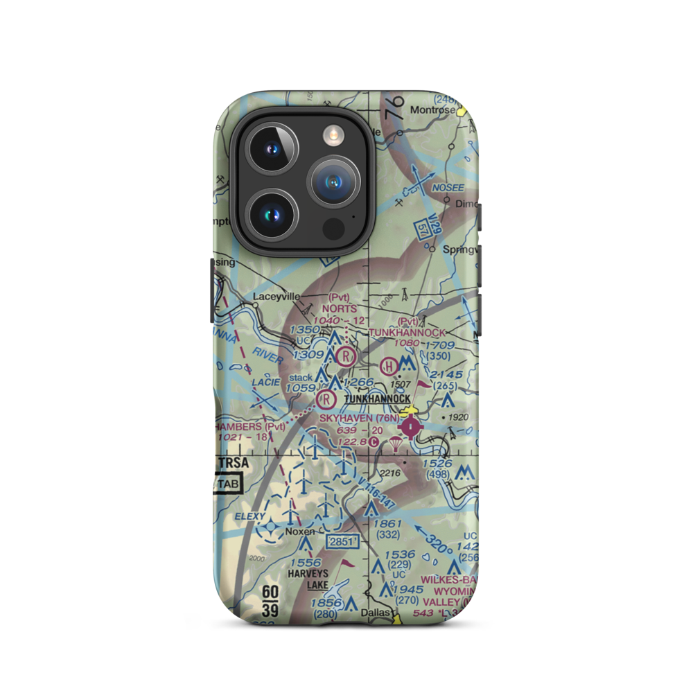 Nort's Resort Airport (01PS) VFR Sectional  Tough iPhone Case iPhone 16 Pro model shown