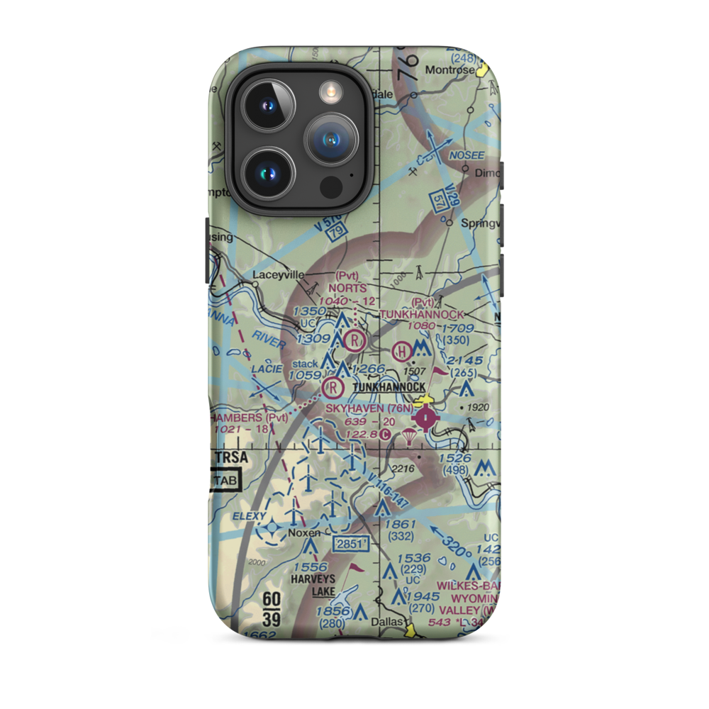 Nort's Resort Airport (01PS) VFR Sectional  Tough iPhone Case iPhone 16 Pro Max model shown