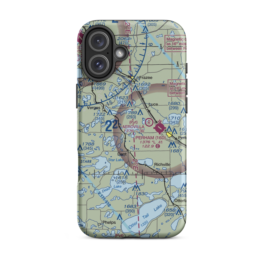 North Air Seaplane Base (MY93) VFR Sectional  Tough iPhone Case iPhone 16 Plus model shown