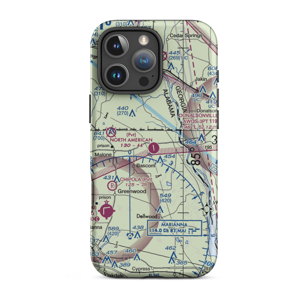 North American Farms Airport (56FD) VFR Sectional  Tough iPhone Case iPhone 16 Pro Max model shown