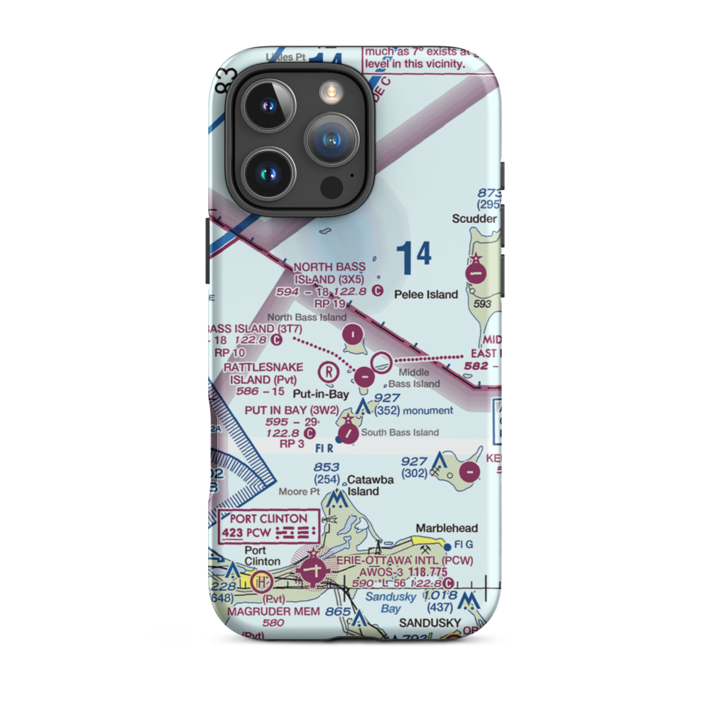 North Bass Island Airport (3X5) VFR Sectional  Tough iPhone Case iPhone 16 Pro Max model shown