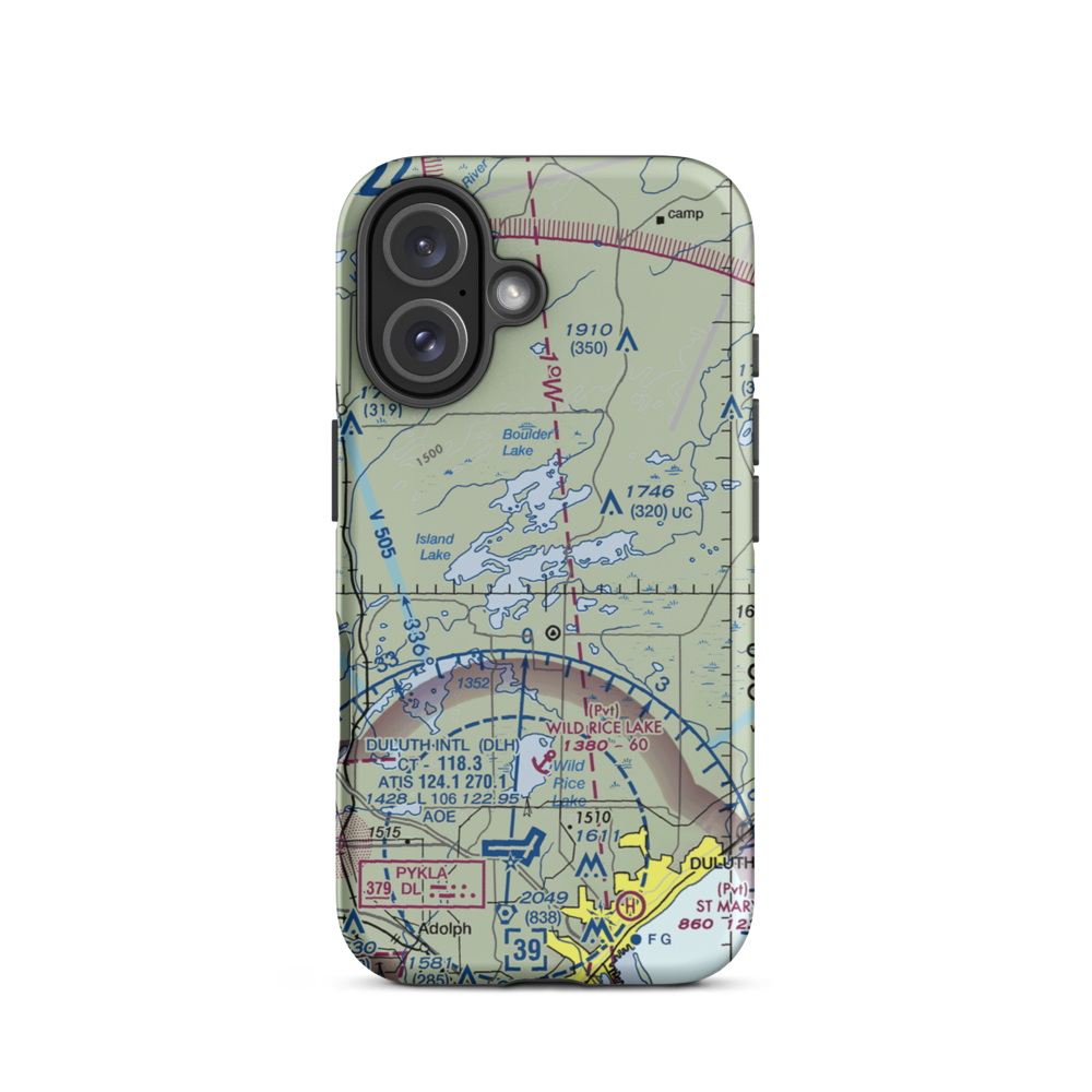 North Country Seaplane Base (9M0) VFR Sectional  Tough iPhone Case iPhone 16 model shown