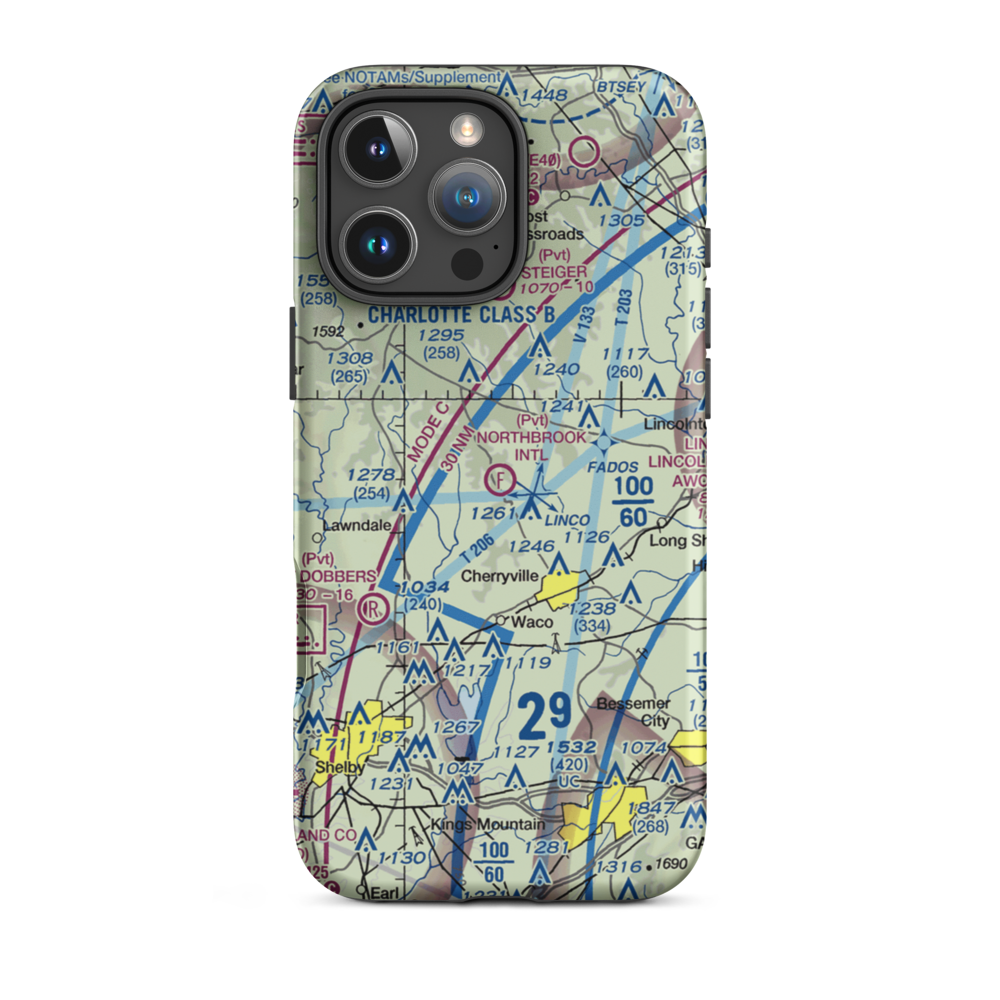 Northbrook International Ultraport Ultralightport (1NC9) VFR Sectional  Tough iPhone Case iPhone 16 Pro Max model shown