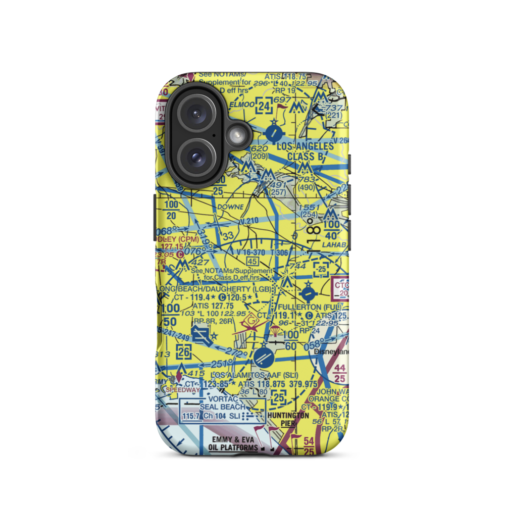 Norwalk Sheriff Station Heliport (84L) VFR Sectional  Tough iPhone Case iPhone 16 model shown