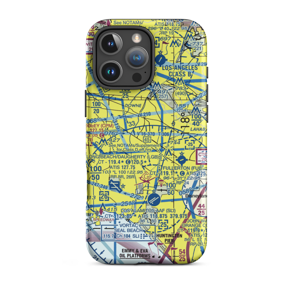 Norwalk Sheriff Station Heliport (84L) VFR Sectional  Tough iPhone Case iPhone 16 Pro Max model shown