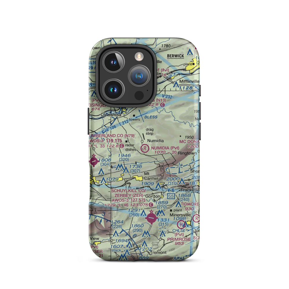Numidia Airport (8PA0) VFR Sectional  Tough iPhone Case iPhone 16 Pro model shown