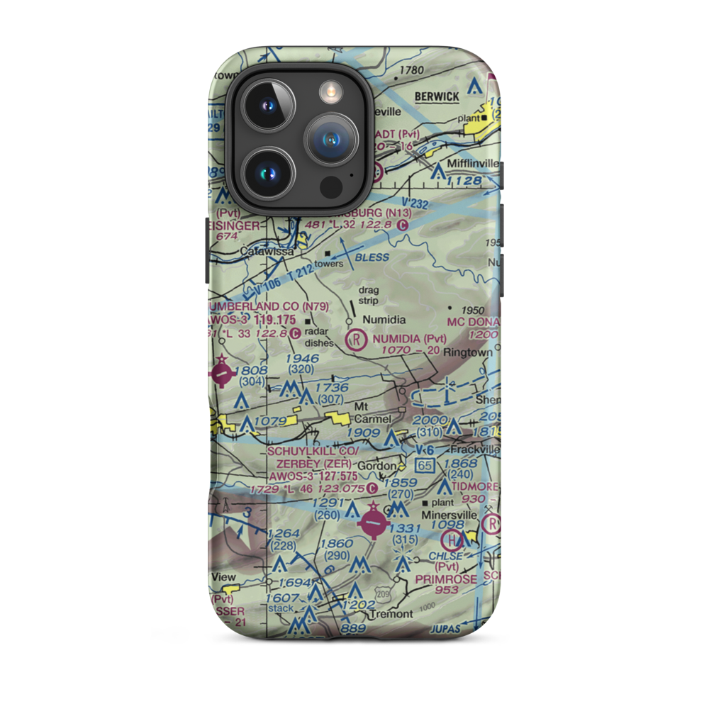 Numidia Airport (8PA0) VFR Sectional  Tough iPhone Case iPhone 16 Pro Max model shown