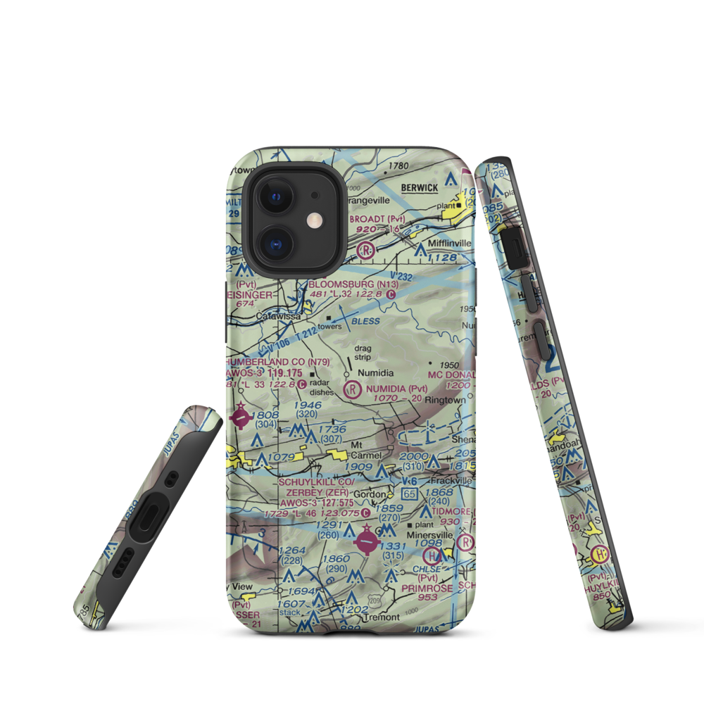 Numidia Airport (8PA0) VFR Sectional  Tough iPhone Case iPhone 12 mini model shown