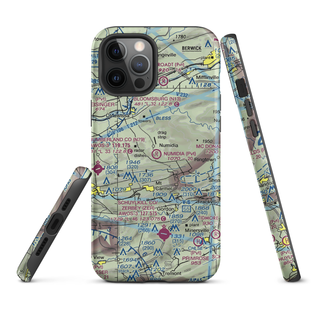Numidia Airport (8PA0) VFR Sectional  Tough iPhone Case iPhone 12 Pro Max model shown