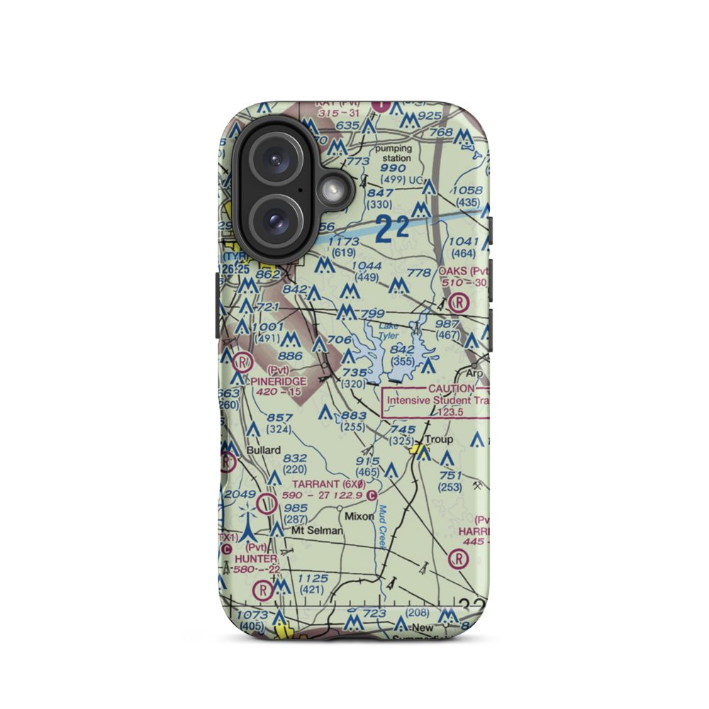 Nuttall Airport (US-0233) VFR Sectional  Tough iPhone Case iPhone 16 model shown
