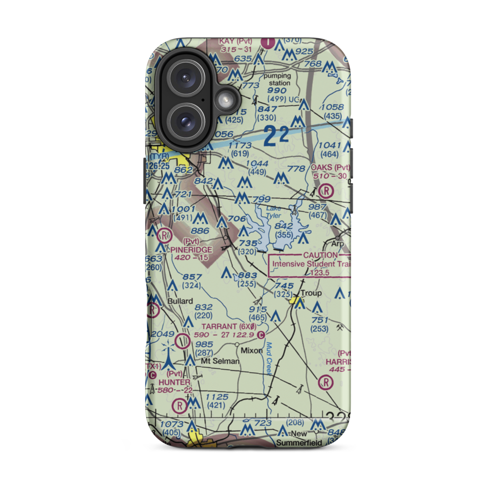 Nuttall Airport (US-0233) VFR Sectional  Tough iPhone Case iPhone 16 Plus model shown