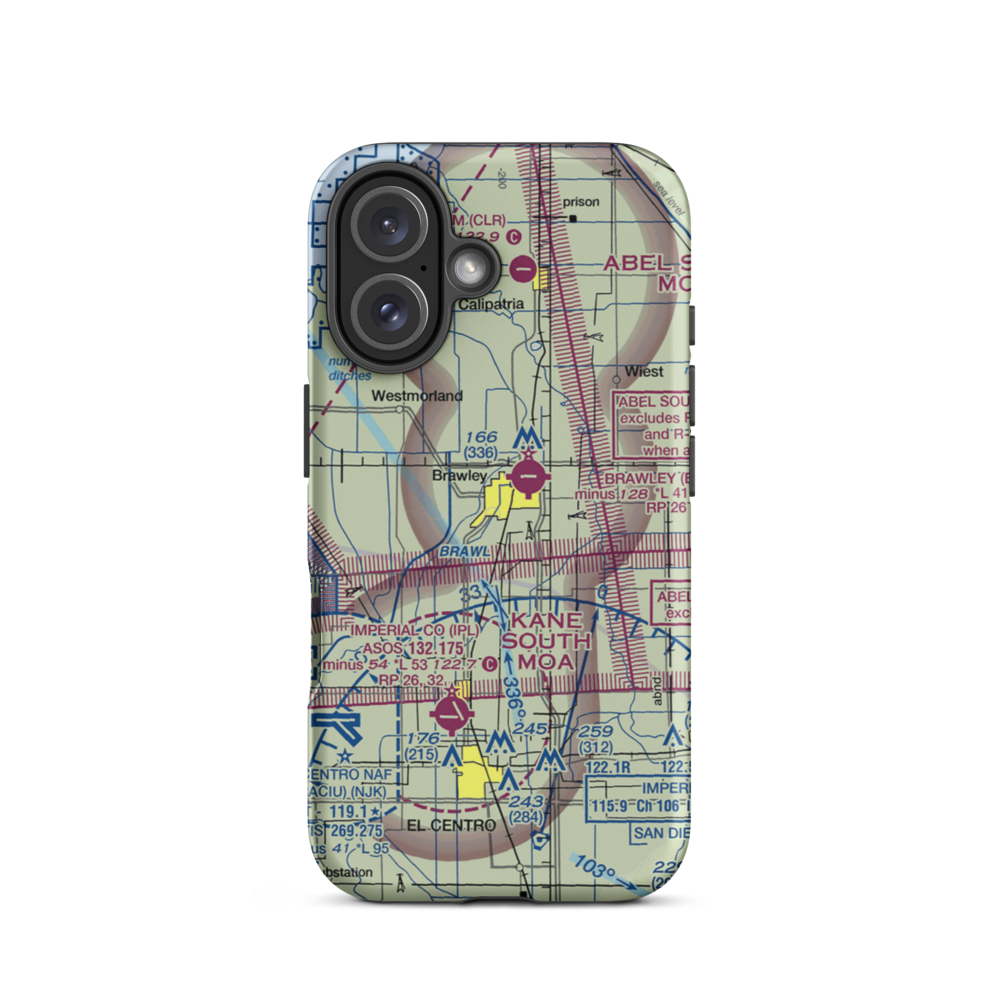 O'Connell Brothers Airport (59CL) VFR Sectional  Tough iPhone Case iPhone 16 model shown