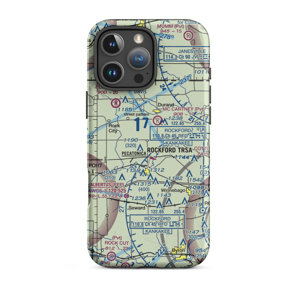 O'Connor Field (8IL5) VFR Sectional  Tough iPhone Case iPhone 16 Pro Max model shown