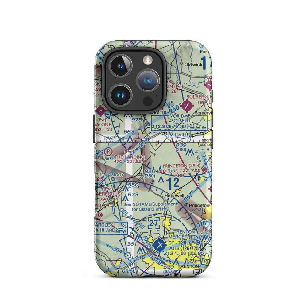 O'Dwyer Airport (60NJ) VFR Sectional  Tough iPhone Case iPhone 16 Pro model shown