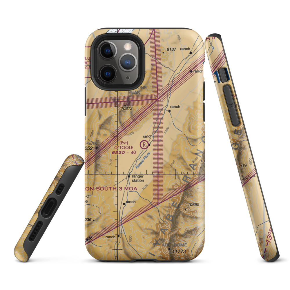 O'Toole Ranch Airport (NV02) VFR Sectional  Tough iPhone Case iPhone 11 Pro model shown