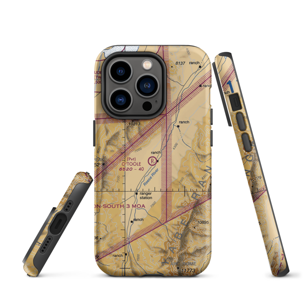 O'Toole Ranch Airport (NV02) VFR Sectional  Tough iPhone Case iPhone 14 Pro model shown