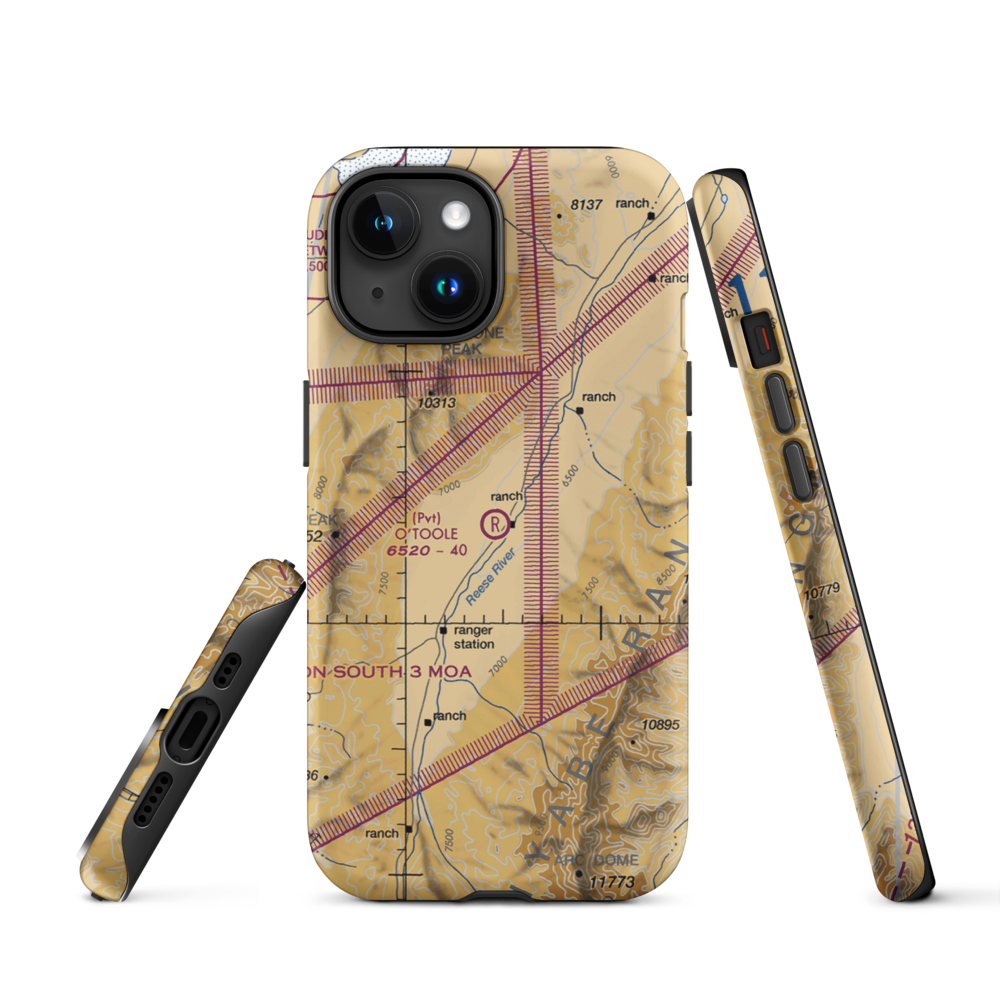 O'Toole Ranch Airport (NV02) VFR Sectional  Tough iPhone Case iPhone 15 model shown