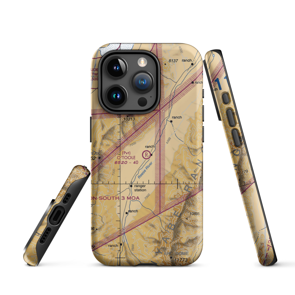 O'Toole Ranch Airport (NV02) VFR Sectional  Tough iPhone Case iPhone 15 Pro model shown