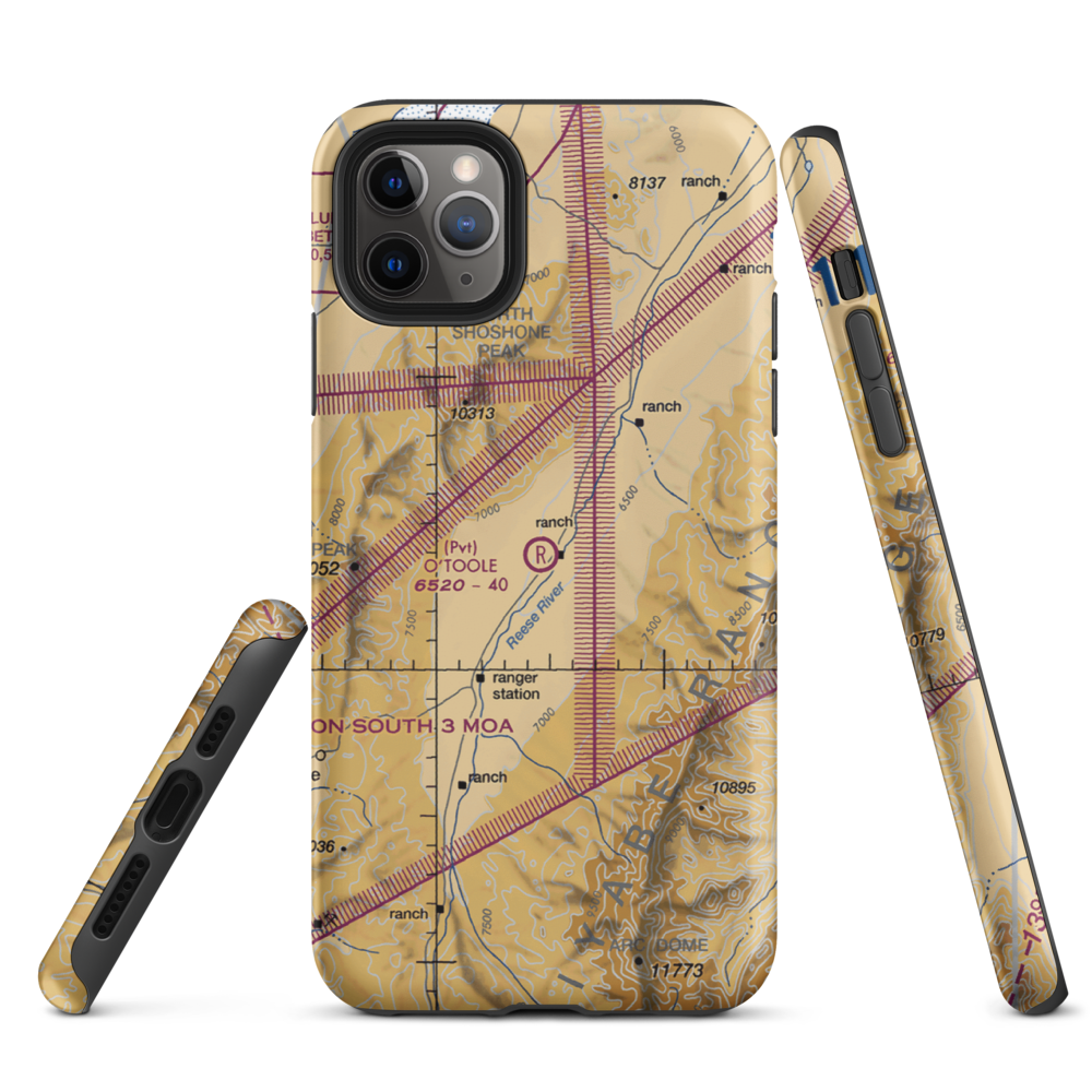 O'Toole Ranch Airport (NV02) VFR Sectional  Tough iPhone Case iPhone 11 Pro Max model shown