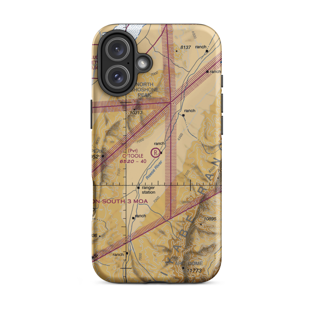 O'Toole Ranch Airport (NV02) VFR Sectional  Tough iPhone Case iPhone 16 Plus model shown