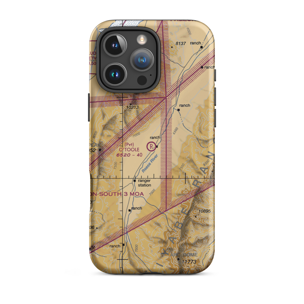 O'Toole Ranch Airport (NV02) VFR Sectional  Tough iPhone Case iPhone 16 Pro Max model shown