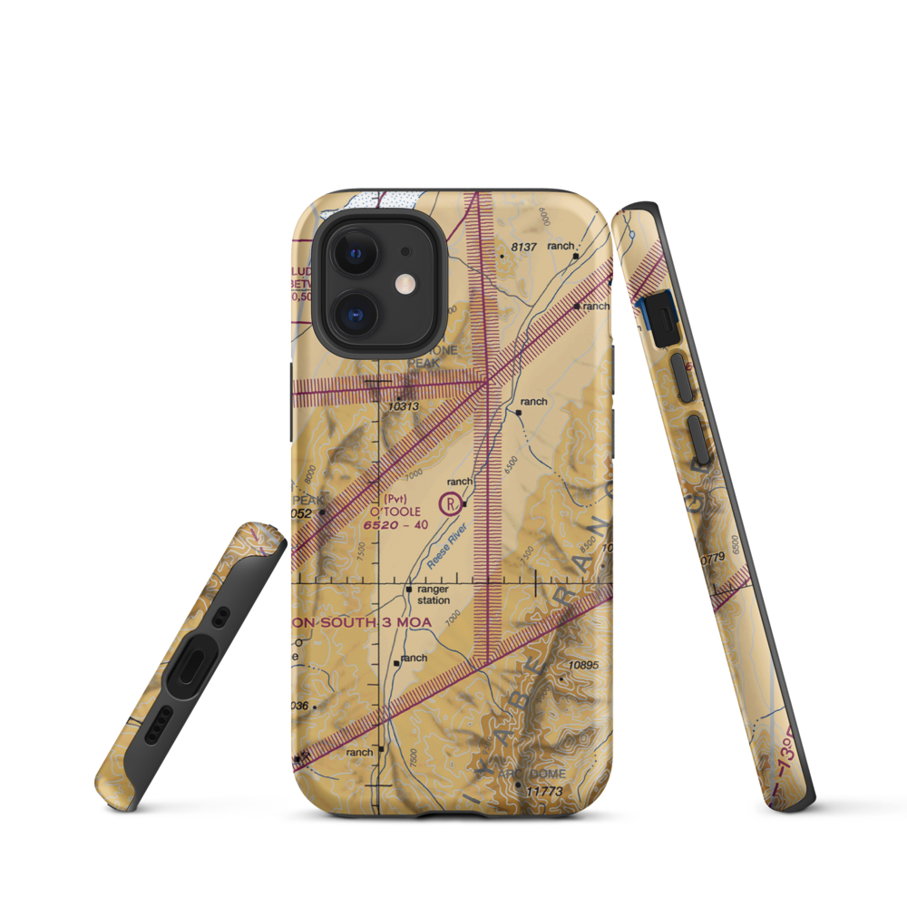 O'Toole Ranch Airport (NV02) VFR Sectional  Tough iPhone Case iPhone 12 mini model shown