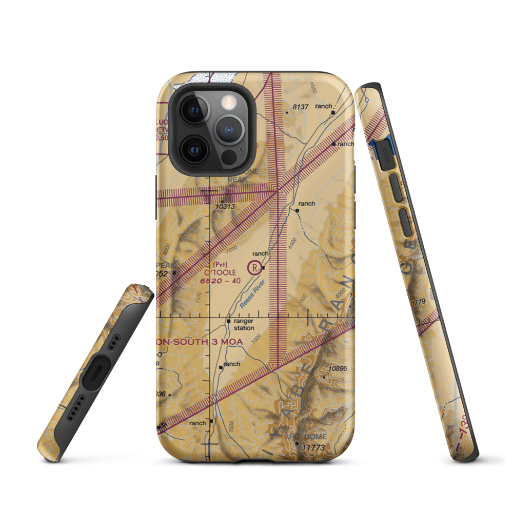 O'Toole Ranch Airport (NV02) VFR Sectional  Tough iPhone Case iPhone 12 Pro model shown