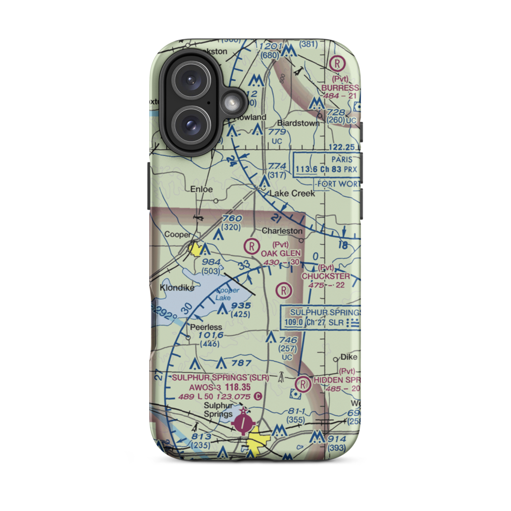 Oak Glen Ranch Airport (3TS9) VFR Sectional  Tough iPhone Case iPhone 16 Plus model shown