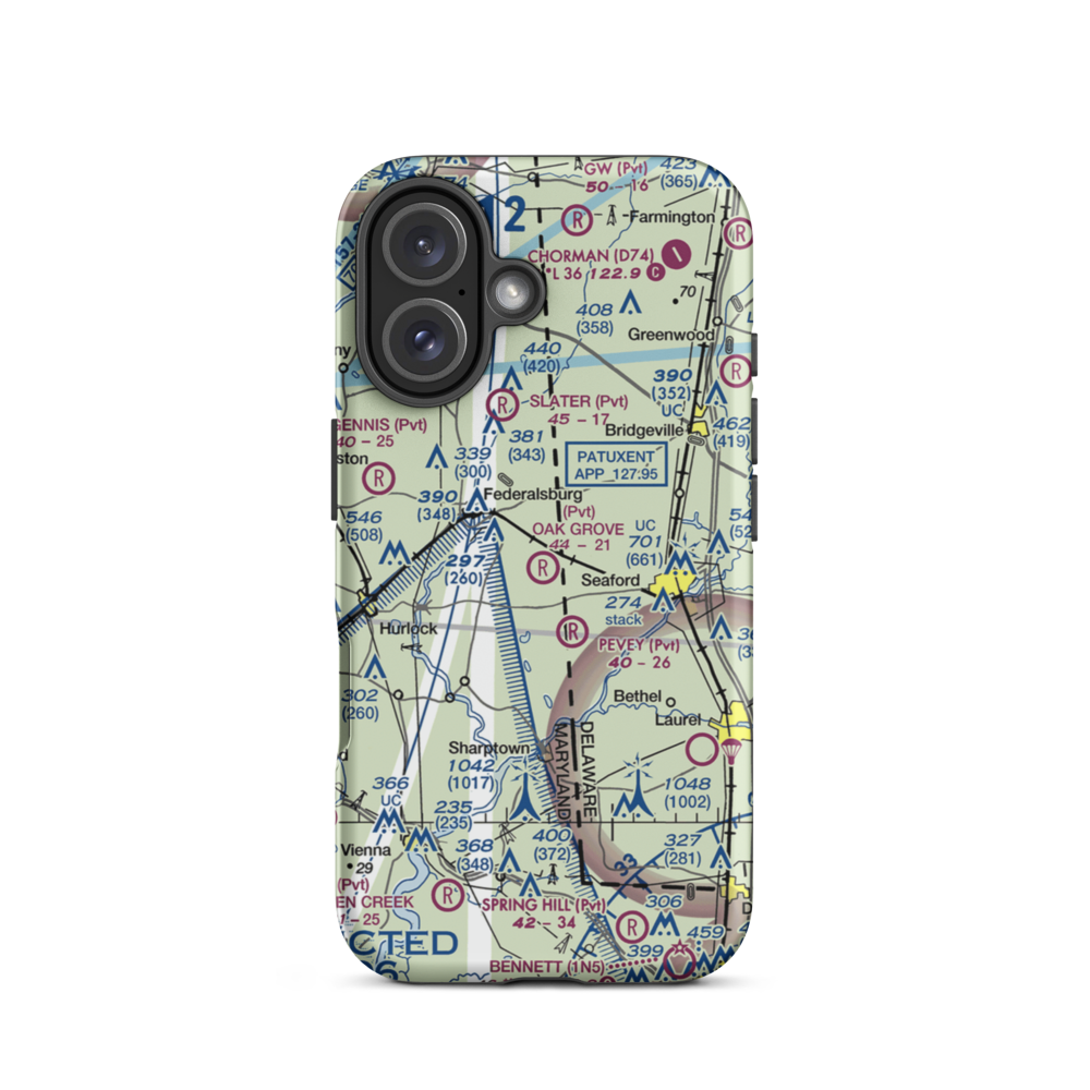 Oak Grove Farm Airport (5MD4) VFR Sectional  Tough iPhone Case iPhone 16 model shown