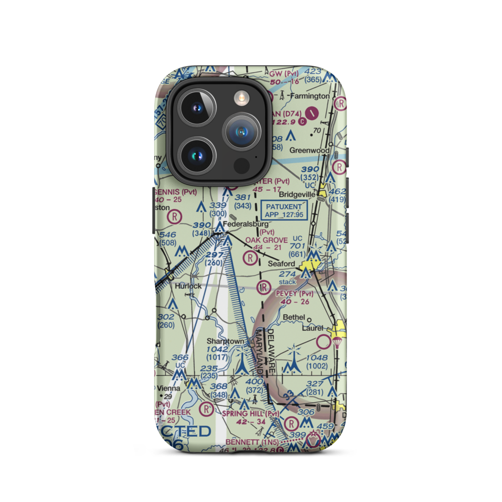 Oak Grove Farm Airport (5MD4) VFR Sectional  Tough iPhone Case iPhone 16 Pro model shown