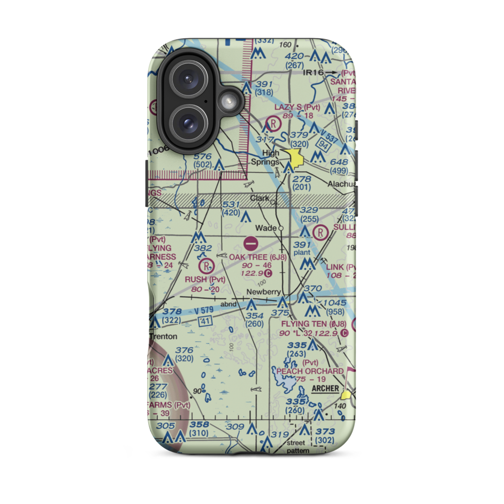 Oak Tree Landing (6J8) VFR Sectional  Tough iPhone Case iPhone 16 Plus model shown