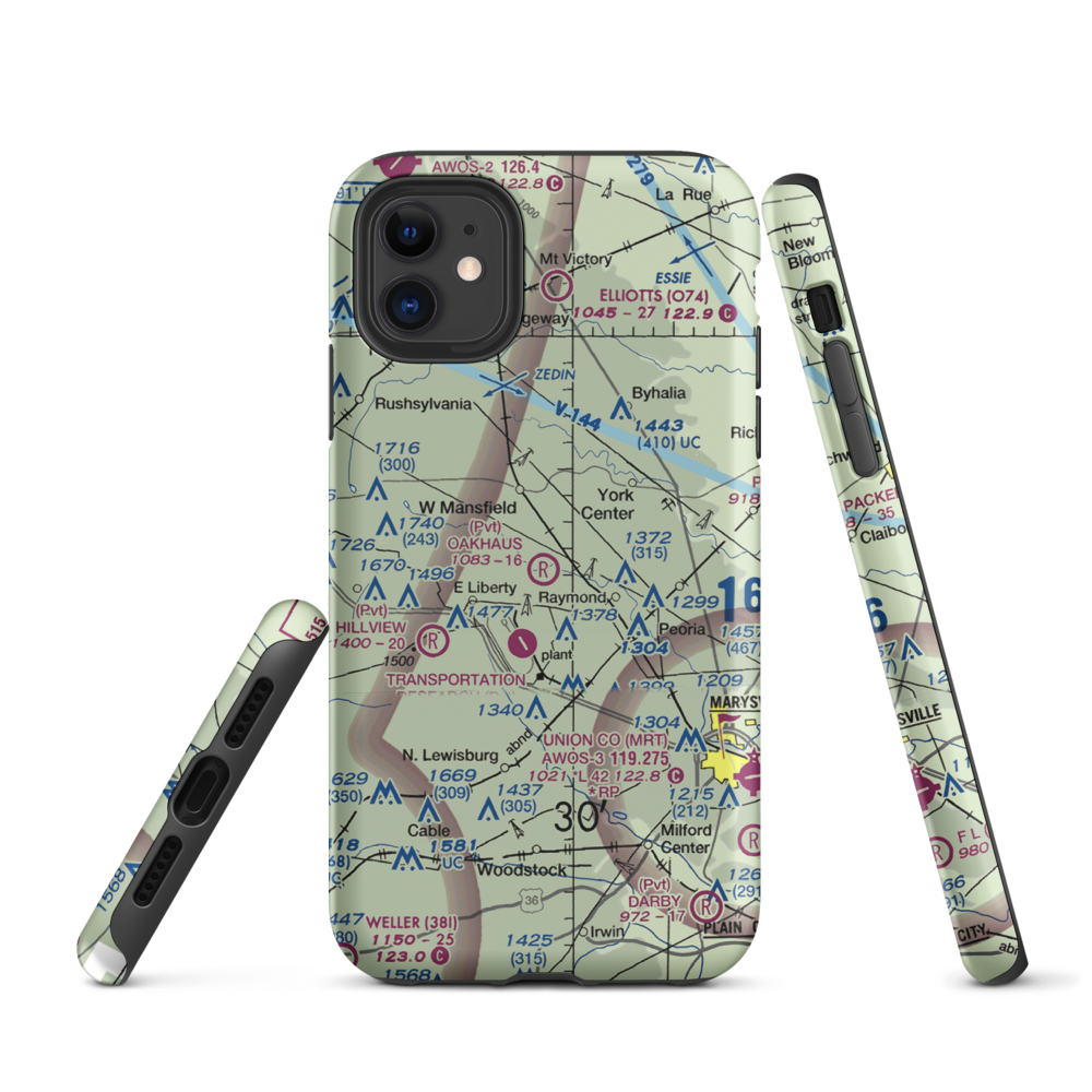 Oakhaus Landing Airport (5OH6) VFR Sectional  Tough iPhone Case iPhone 11 model shown