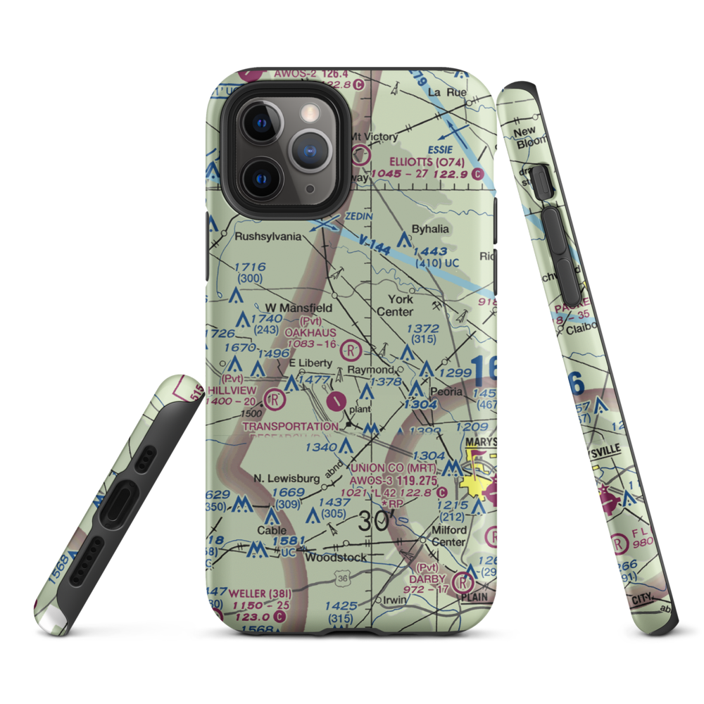 Oakhaus Landing Airport (5OH6) VFR Sectional  Tough iPhone Case iPhone 11 Pro model shown
