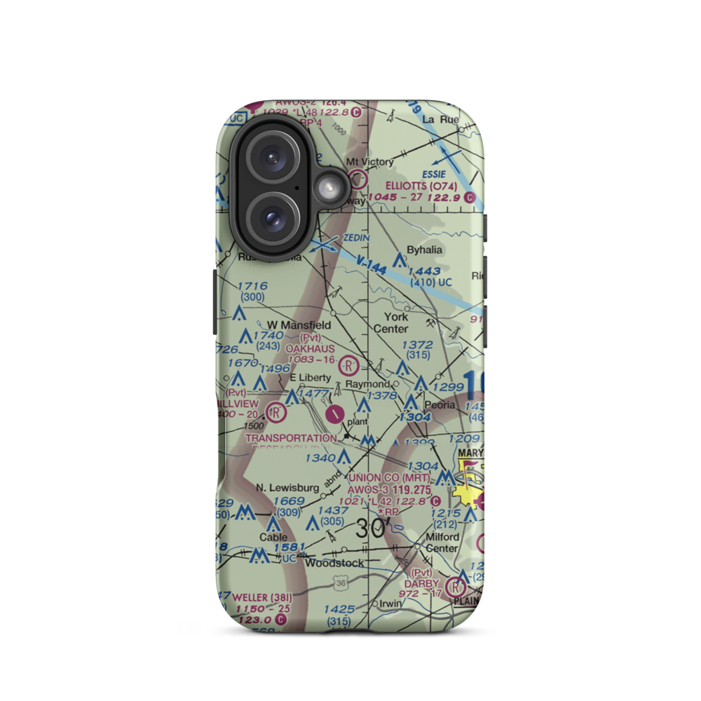 Oakhaus Landing Airport (5OH6) VFR Sectional  Tough iPhone Case iPhone 16 model shown