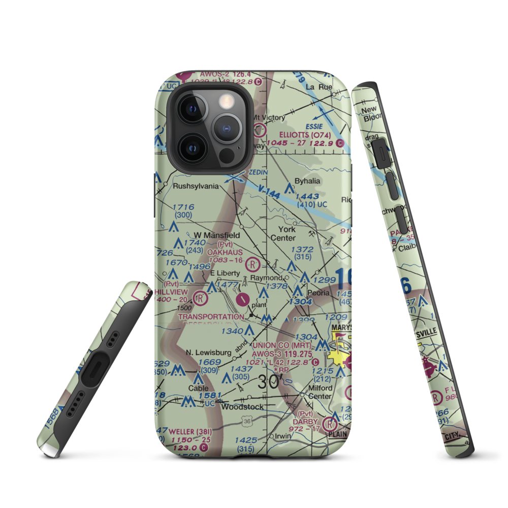 Oakhaus Landing Airport (5OH6) VFR Sectional  Tough iPhone Case iPhone 12 Pro model shown