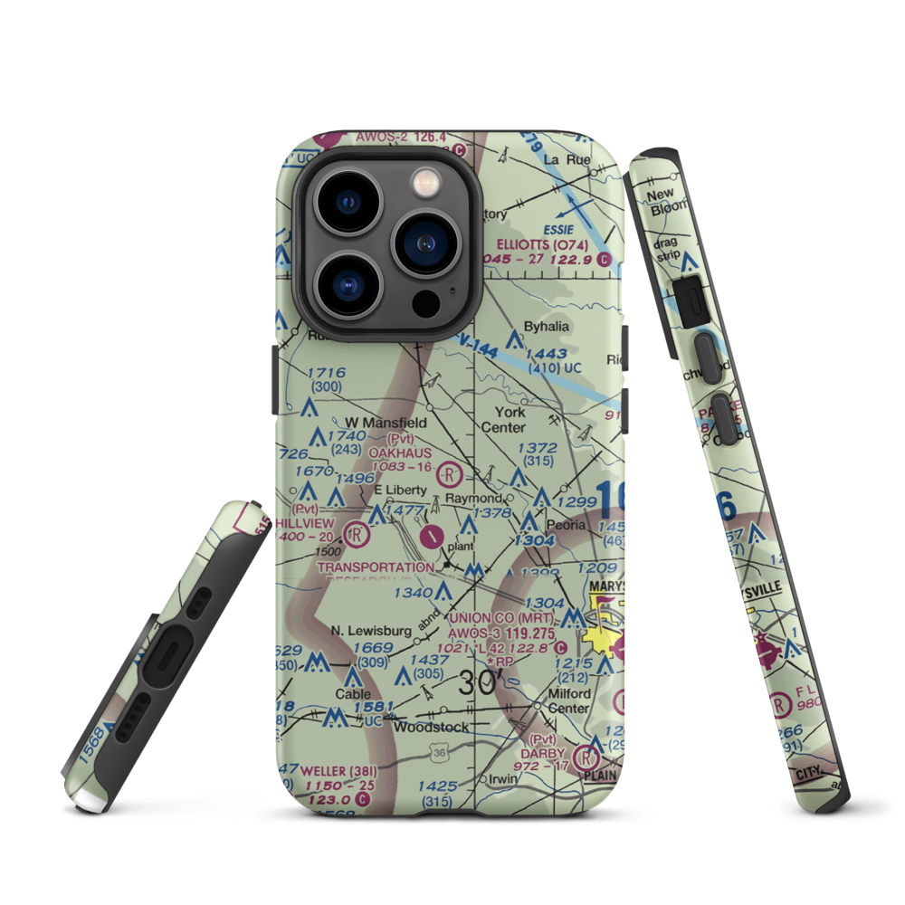 Oakhaus Landing Airport (5OH6) VFR Sectional  Tough iPhone Case iPhone 13 Pro model shown