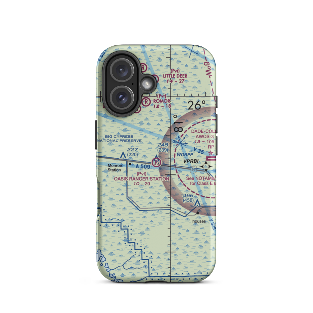 Oasis Ranger Station-U.S. Government Airport (9FL7) VFR Sectional  Tough iPhone Case iPhone 16 model shown