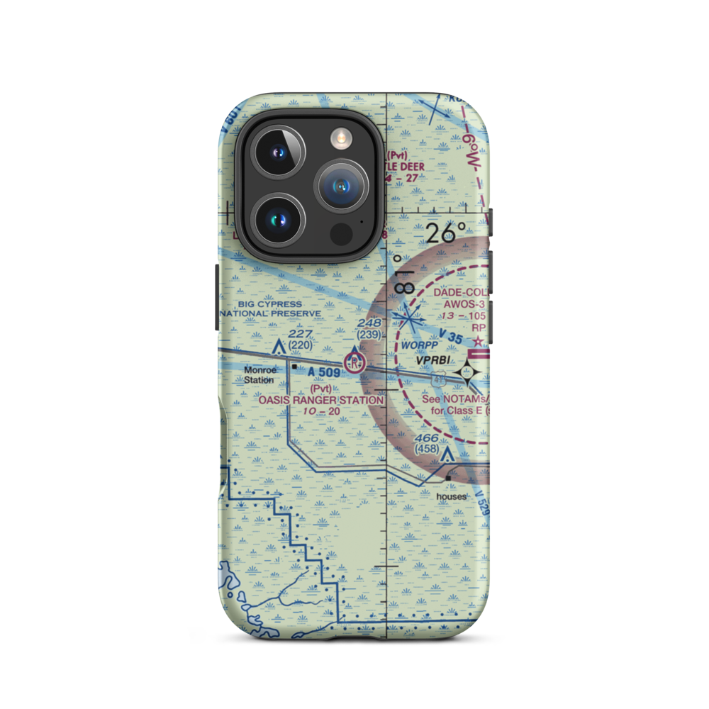Oasis Ranger Station-U.S. Government Airport (9FL7) VFR Sectional  Tough iPhone Case iPhone 16 Pro model shown