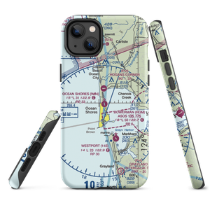 Ocean Shores Municipal Airport (W04) VFR Sectional  Tough iPhone Case