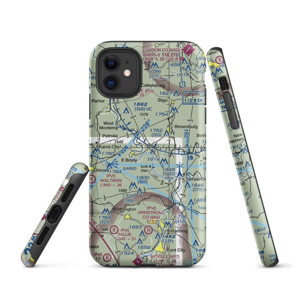 Offutt Acres Airport (PN02) VFR Sectional  Tough iPhone Case iPhone 11 model shown
