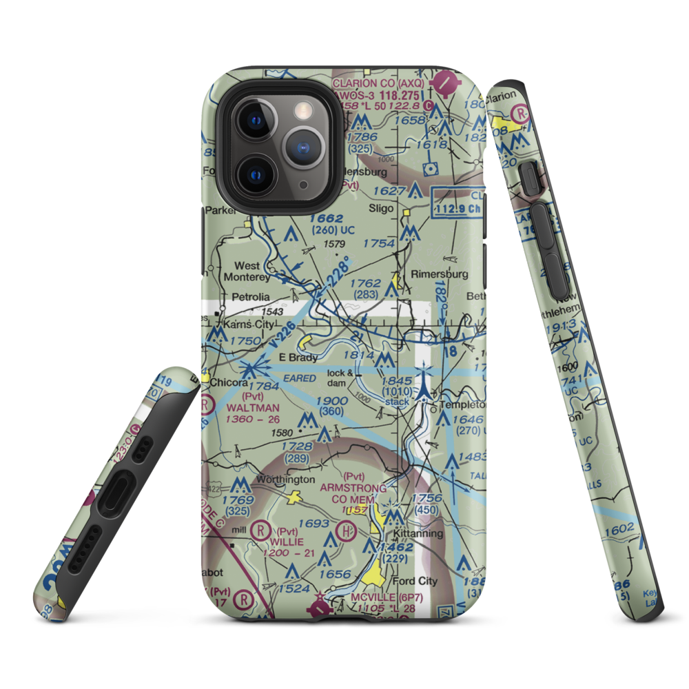 Offutt Acres Airport (PN02) VFR Sectional  Tough iPhone Case iPhone 11 Pro model shown
