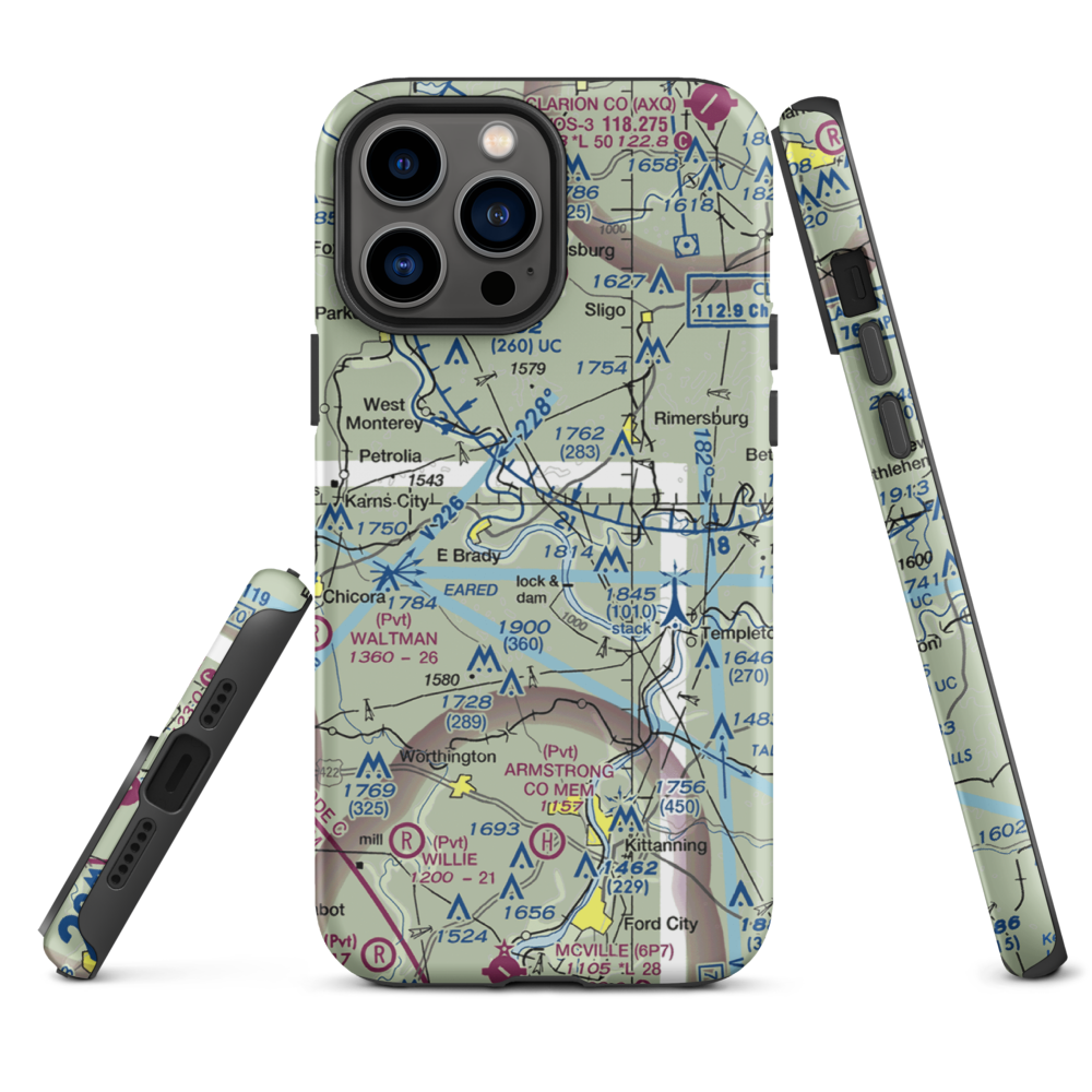 Offutt Acres Airport (PN02) VFR Sectional  Tough iPhone Case iPhone 13 Pro Max model shown