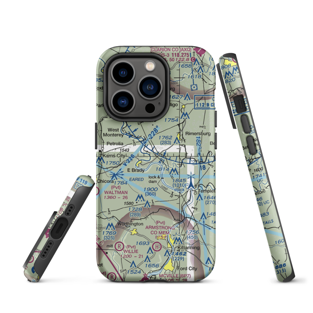 Offutt Acres Airport (PN02) VFR Sectional  Tough iPhone Case iPhone 14 Pro model shown