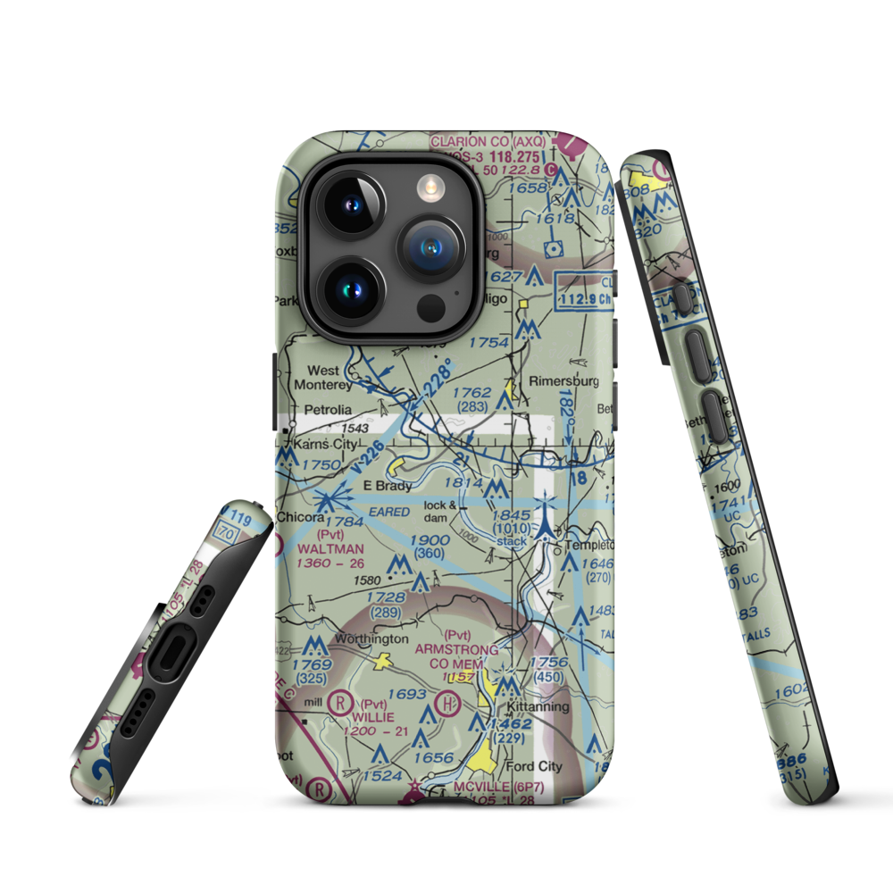 Offutt Acres Airport (PN02) VFR Sectional  Tough iPhone Case iPhone 15 Pro model shown