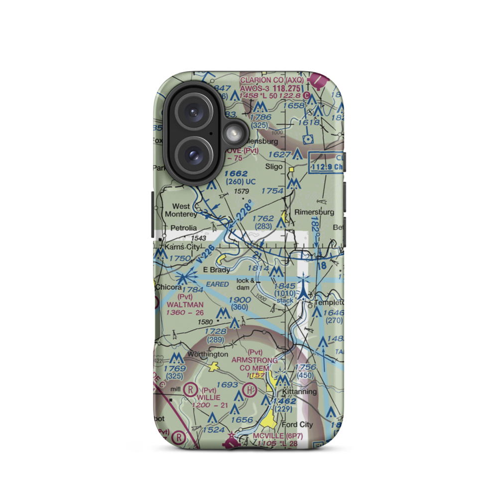 Offutt Acres Airport (PN02) VFR Sectional  Tough iPhone Case iPhone 16 model shown