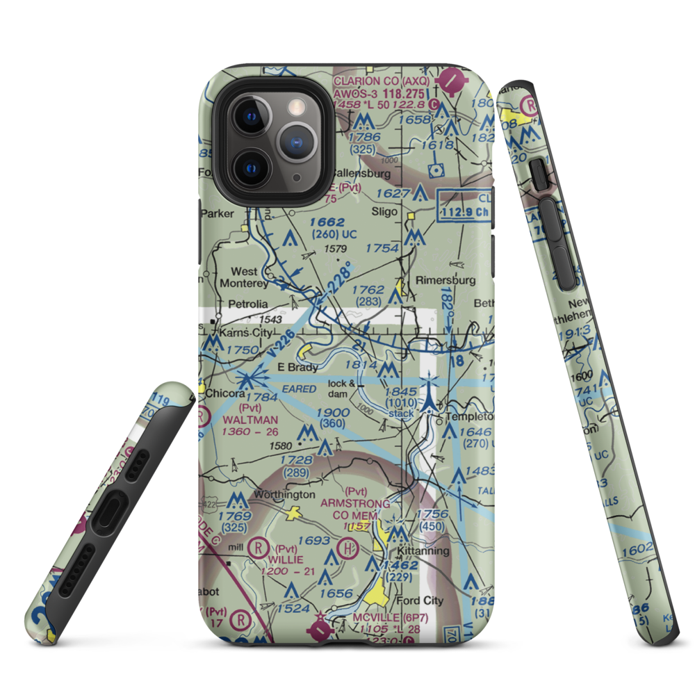 Offutt Acres Airport (PN02) VFR Sectional  Tough iPhone Case iPhone 11 Pro Max model shown