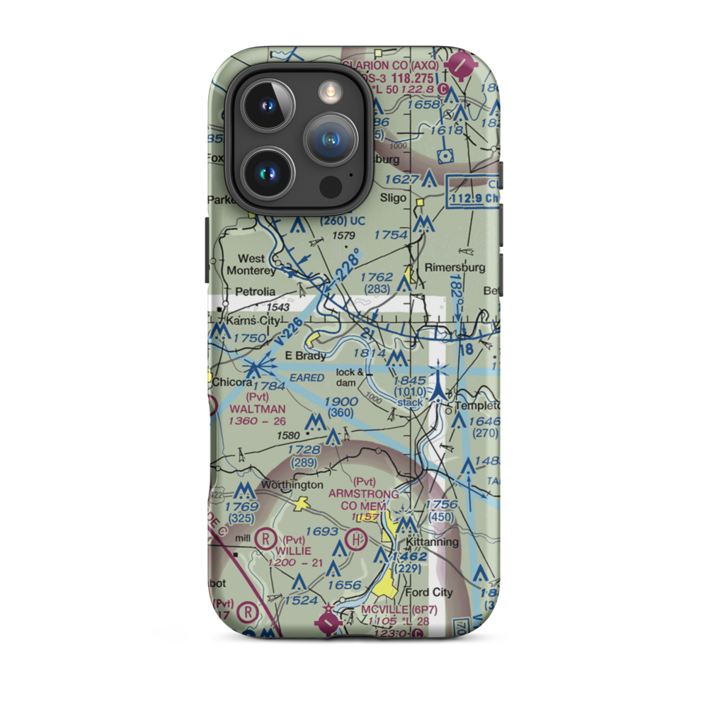 Offutt Acres Airport (PN02) VFR Sectional  Tough iPhone Case iPhone 16 Pro Max model shown